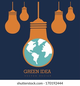 eco design over  blue background vector illustration 