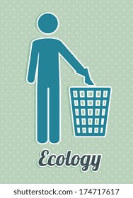 eco design over blue  background vector illustration 