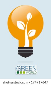 eco design over blue  background vector illustration 