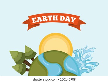 eco design over blue background vector illustration 