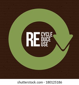 eco design over brown background vector illustration 