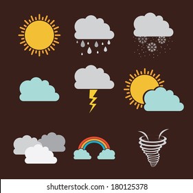 eco design over brown background vector illustration 