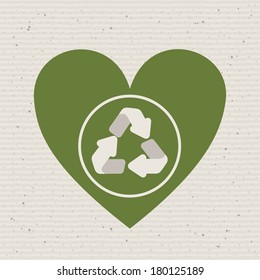 eco design over dotted background vector illustration 