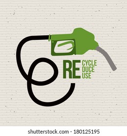 eco design over dotted background vector illustration 