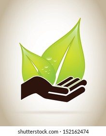 eco design over gray background vector illustration 
