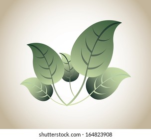 eco design over gray background vector illustration