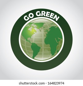 eco design over gray background vector illustration