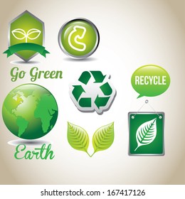 eco design over gray background vector illustration 