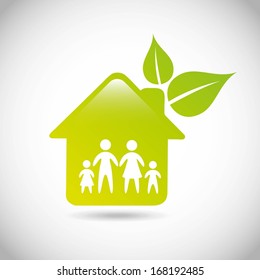 eco design over gray background vector illustration 