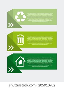eco design over gray background vector illustration
