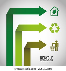 eco design over gray background vector illustration