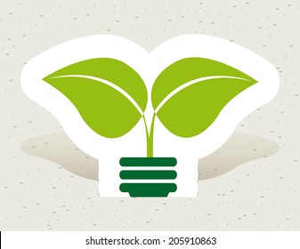eco design over gray background vector illustration