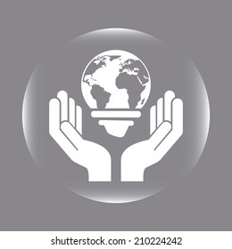 eco design over gray background vector illustration  