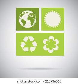 eco design over gray background vector illustration