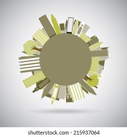 eco design over gray background vector illustration