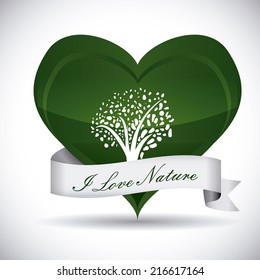 eco design over gray  background vector illustration