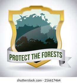 eco design over gray background vector illustration