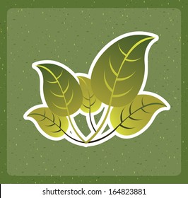eco design over green background vector illustration