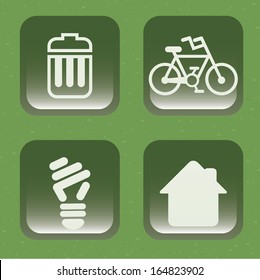 eco design over green background vector illustration