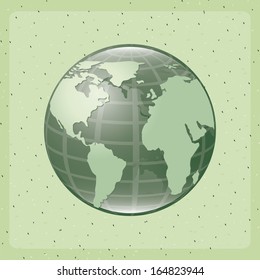 eco design over green background vector illustration