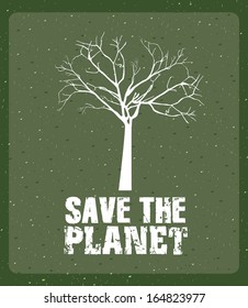 eco design over green background vector illustration