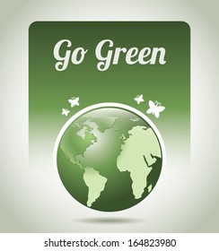 eco design over green background vector illustration