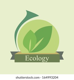 eco design over  green background vector illustration 