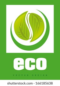 eco design over green  background vector illustration 