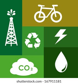 eco design over  green background vector illustration 