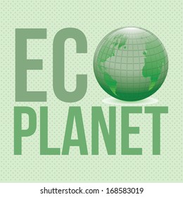 eco design over green background vector illustration 