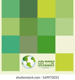 eco design over green background vector illustration 