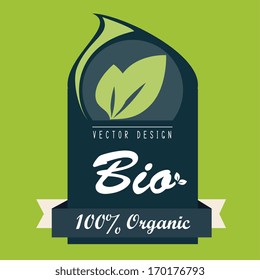 eco design over green background vector illustration 