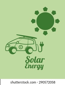 Eco design over green background, vector illustration