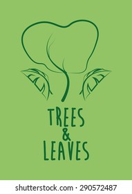 Eco design over green background, vector illustration