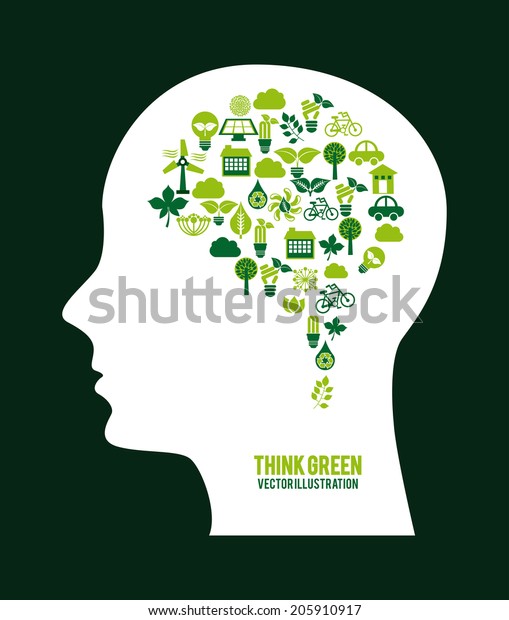 eco
design over green background vector
illustration