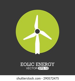 Eco design over grey background, vector illustration
