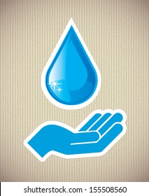 eco design over lineal background vector illustration 