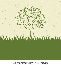 eco design over pattern background vector illustration 