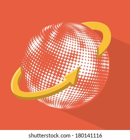eco design over pink background vector illustration 