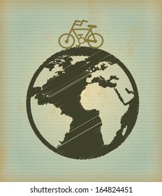 eco design over vintage background vector illustration