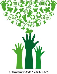 eco design over white background vector illustration 