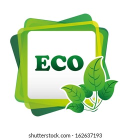eco  design over white background vector illustration 