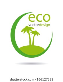 eco design over white   background vector illustration 