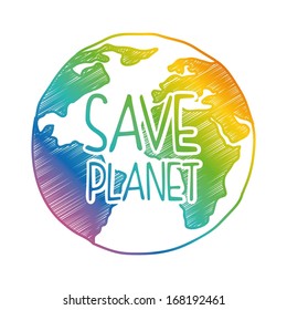 eco design over white  background vector illustration  