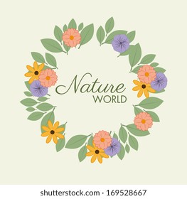 eco design over white  background vector illustration 