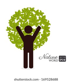 eco design over white background vector illustration 