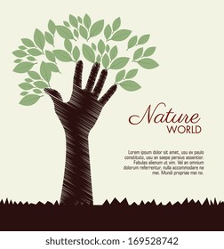 eco design over white background vector illustration 