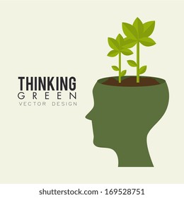 eco design over white background vector illustration 