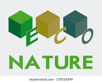 eco design over white background vector illustration 
