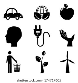 eco design over white background vector illustration 